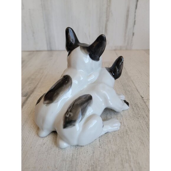 Vintage white‎ black French Bulldogs ceramic decor - Picture 9 of 9